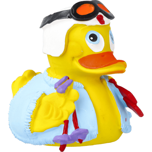 Badeente Skifahrer