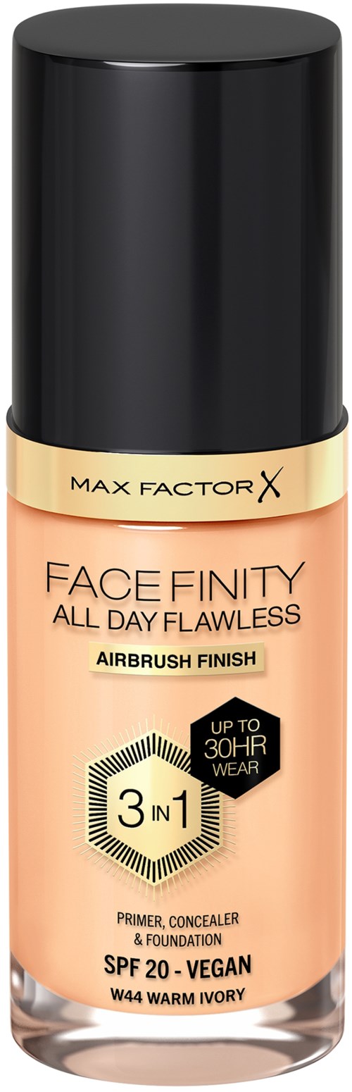 Max Factor Facefinity All Day Flawness 3in1 Liquid Foundation 44 Warm ivory