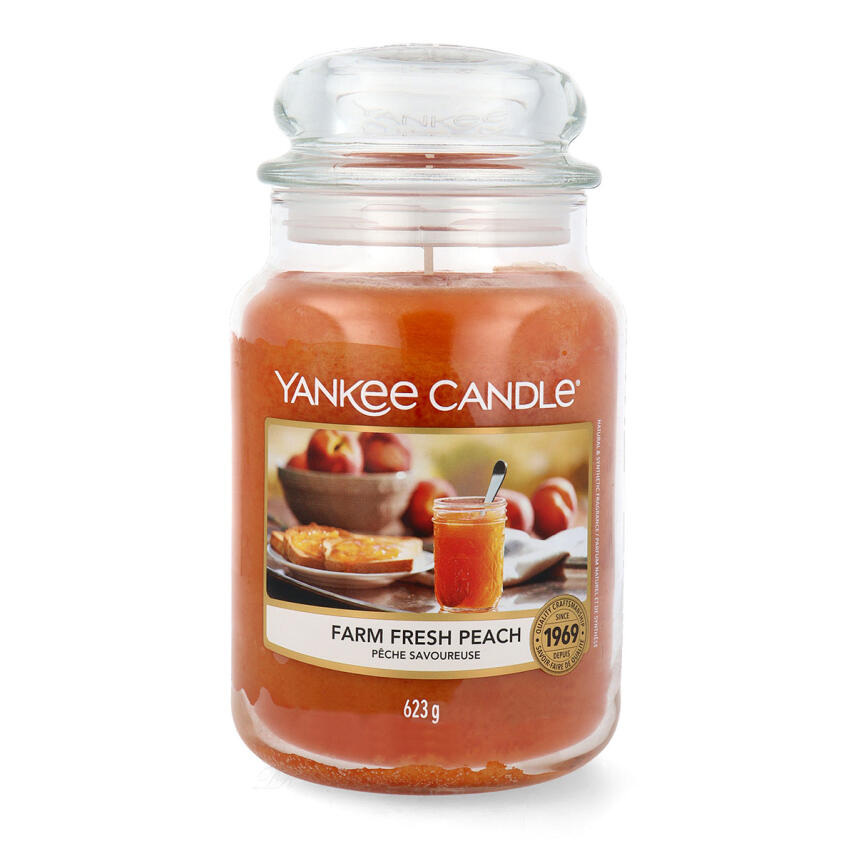 Yankee Candle Farm Fresh Peach Duftkerze Großes Glas 623 g